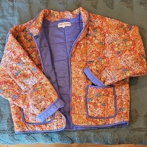 Free People Colorful Floral Puffer Jacket
